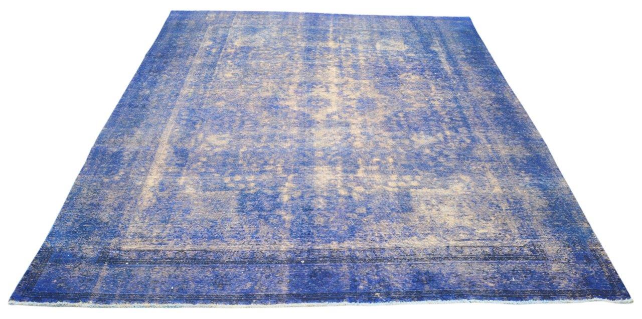 Vintage Persian Tabriz Overdyed